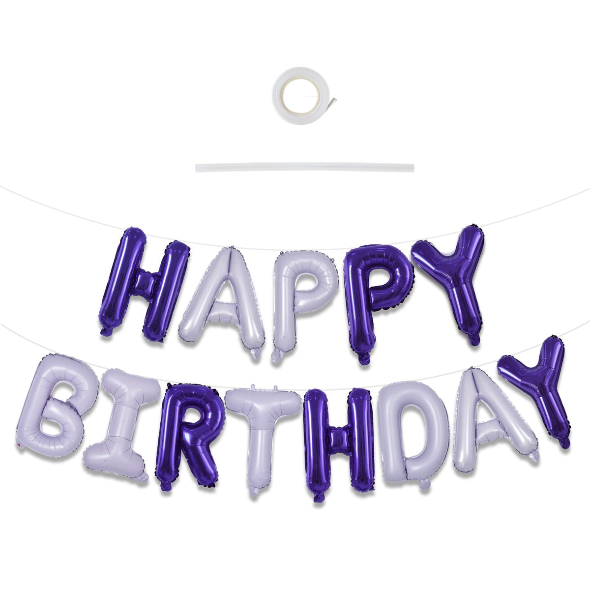 TONIFUL 16 Inch Black Happy Birthday Balloons Banner Decorations for Men