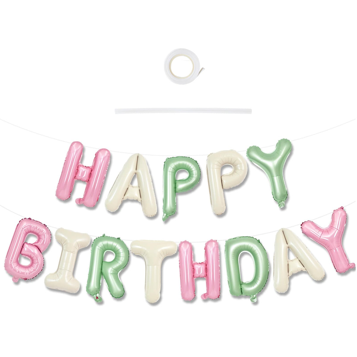 TONIFUL 16 Inch Black Happy Birthday Balloons Banner Decorations for Men
