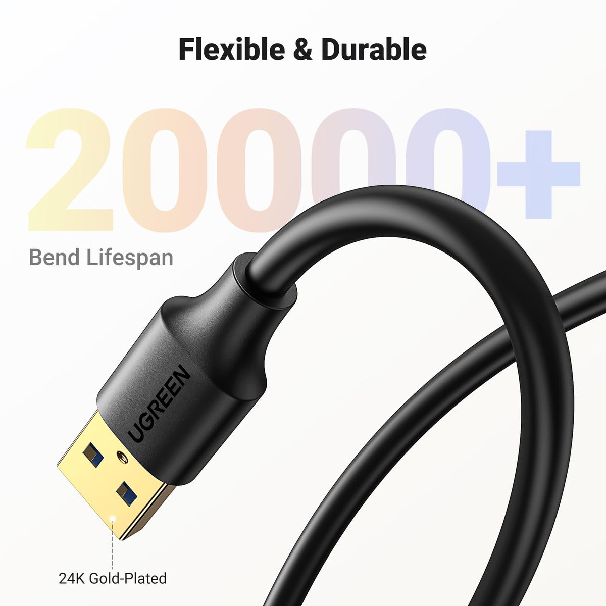 UGREEN USB 3.0 Extension Cable A Male to A Female Aluminium 5Gbps 1M