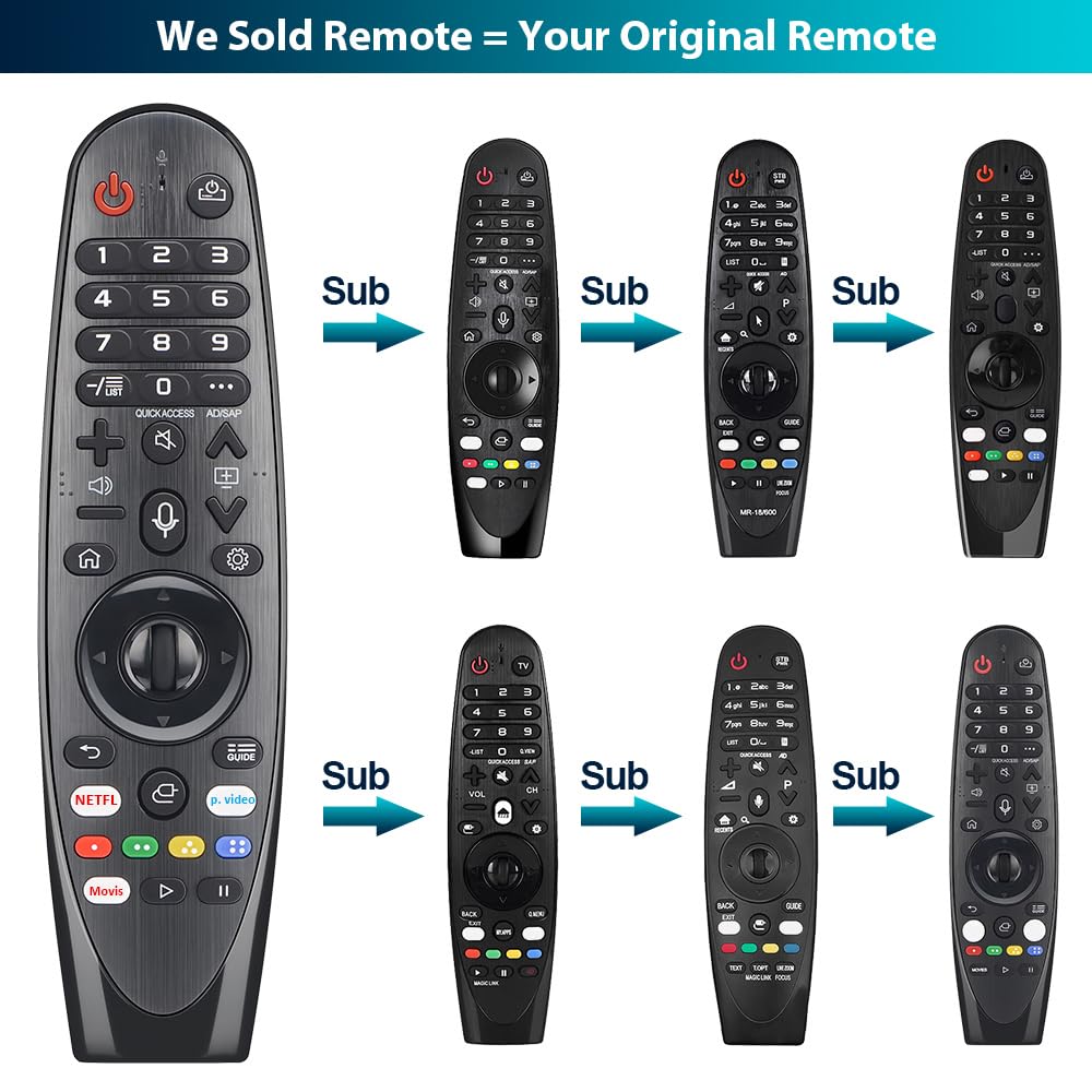 for-LG-Magic-Remote, Gvirtue Solar Voice Remote Control for-LG-Smart TV