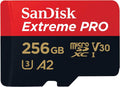 SANDISK Extreme PRO microSD Card + Adapter 256GB, Up to 200MB/s Read Speeds