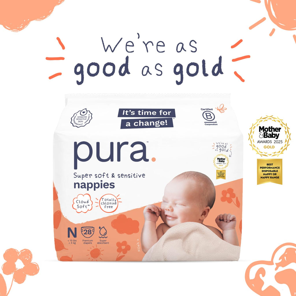 Pura Nappy Size 5 (11–16kg) 132 Count Sensitive Skin
