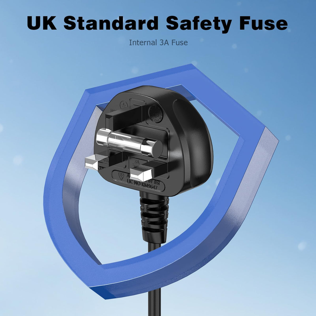Power Cable Compatible with Samsumg TV 3M, Mellbree Quality Safe Right Angle Suitable for Awkward Space Figure 8 Power Cable Compatible with Samsung, LG, Panasonic TV Black