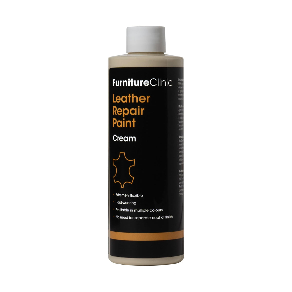 Furniture Clinic Leather Repair Paint & Dye | Self Seal Colourant for Quick and Easy Leather Repair | Suitable for Sofas, Car Seat, Shoes, Handbag, and More - Dark Brown, 250ml