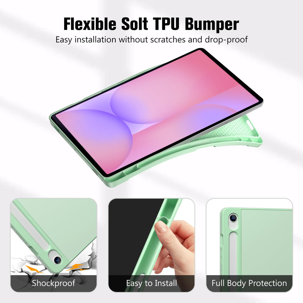 ProCase for Galaxy Tab S10 Lite/S10 FE/S9 FE 10.9" with S Pen Holder -Green