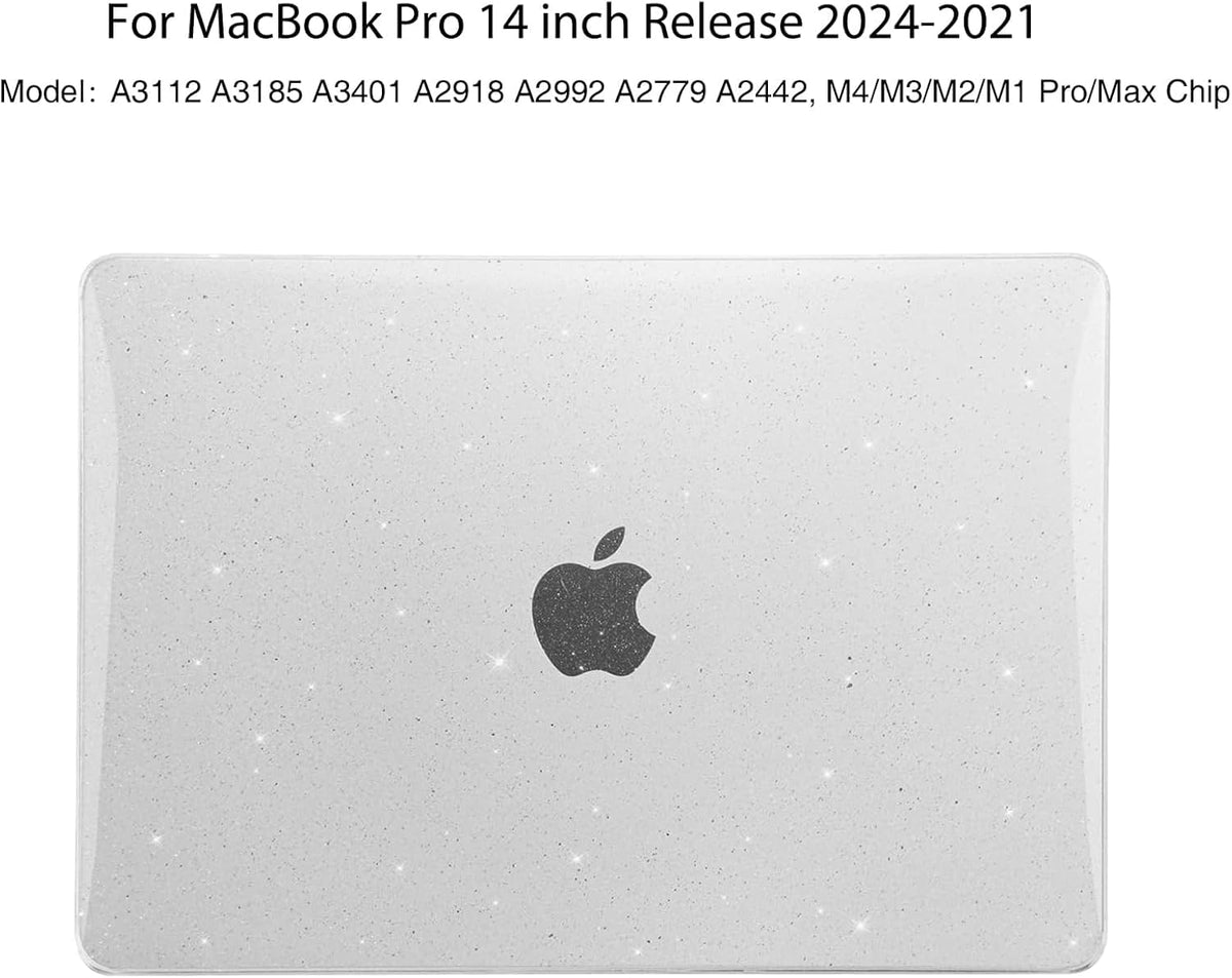 EooCoo for MacBook Pro 13 inch Case M2 M1 2023-2017 Slim Frost Black