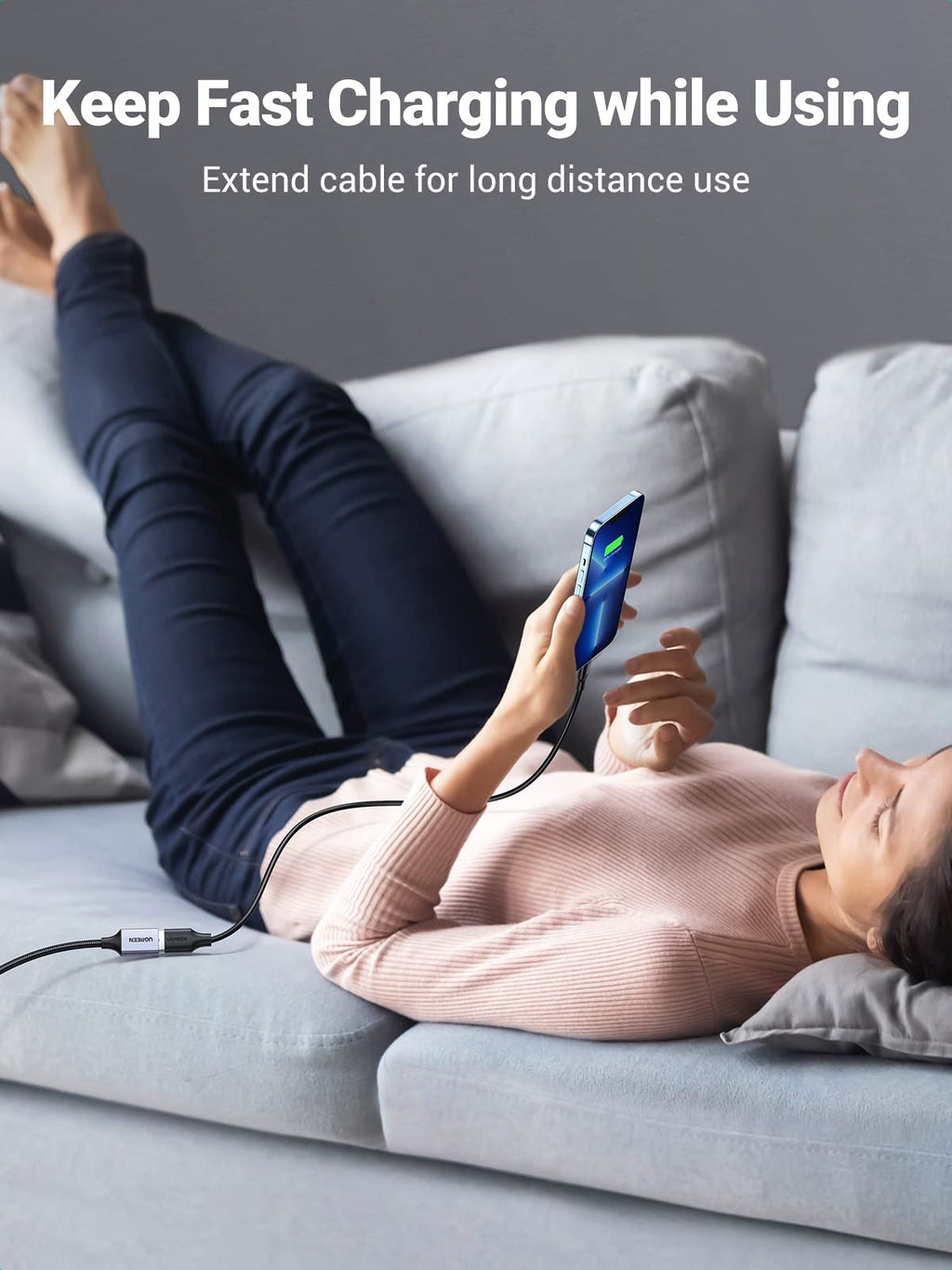 UGREEN USB 3.0 Extension Cable A Male to A Female Aluminium 5Gbps 1M