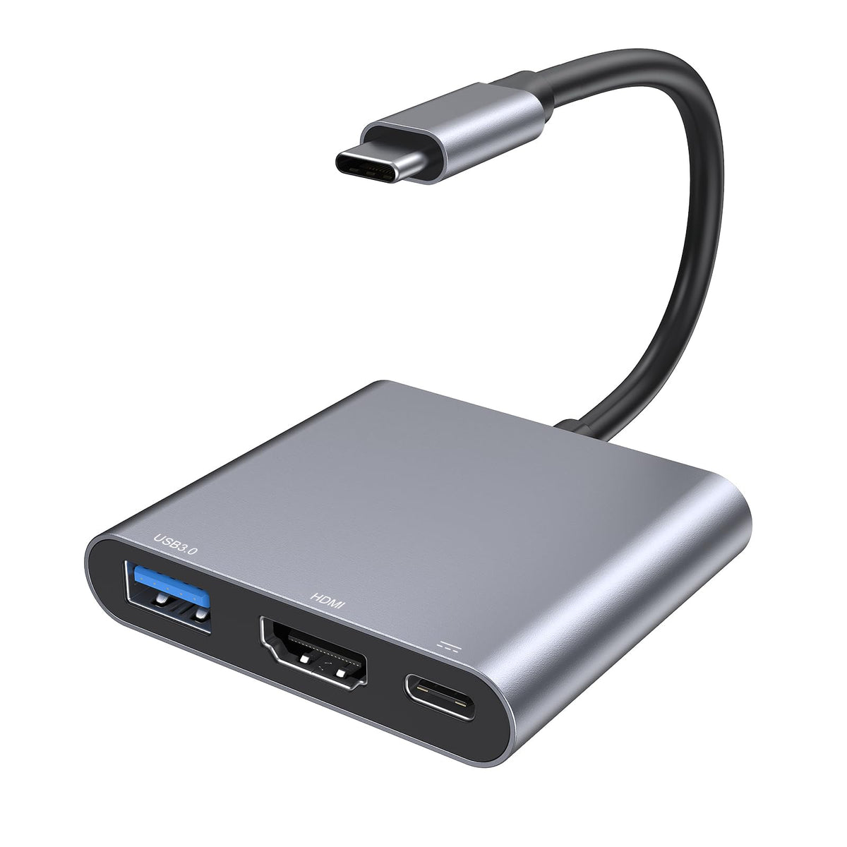 USB C to Dual HDMI Adapter, HDMI Splitter for Dual Monitors 4K@60Hz, USB C to HDMI Splitter Extended Display, USB Type C to Dual Monitors Adapter for MacBook Pro/Air, iPad, Surface, Dell, Chromebook