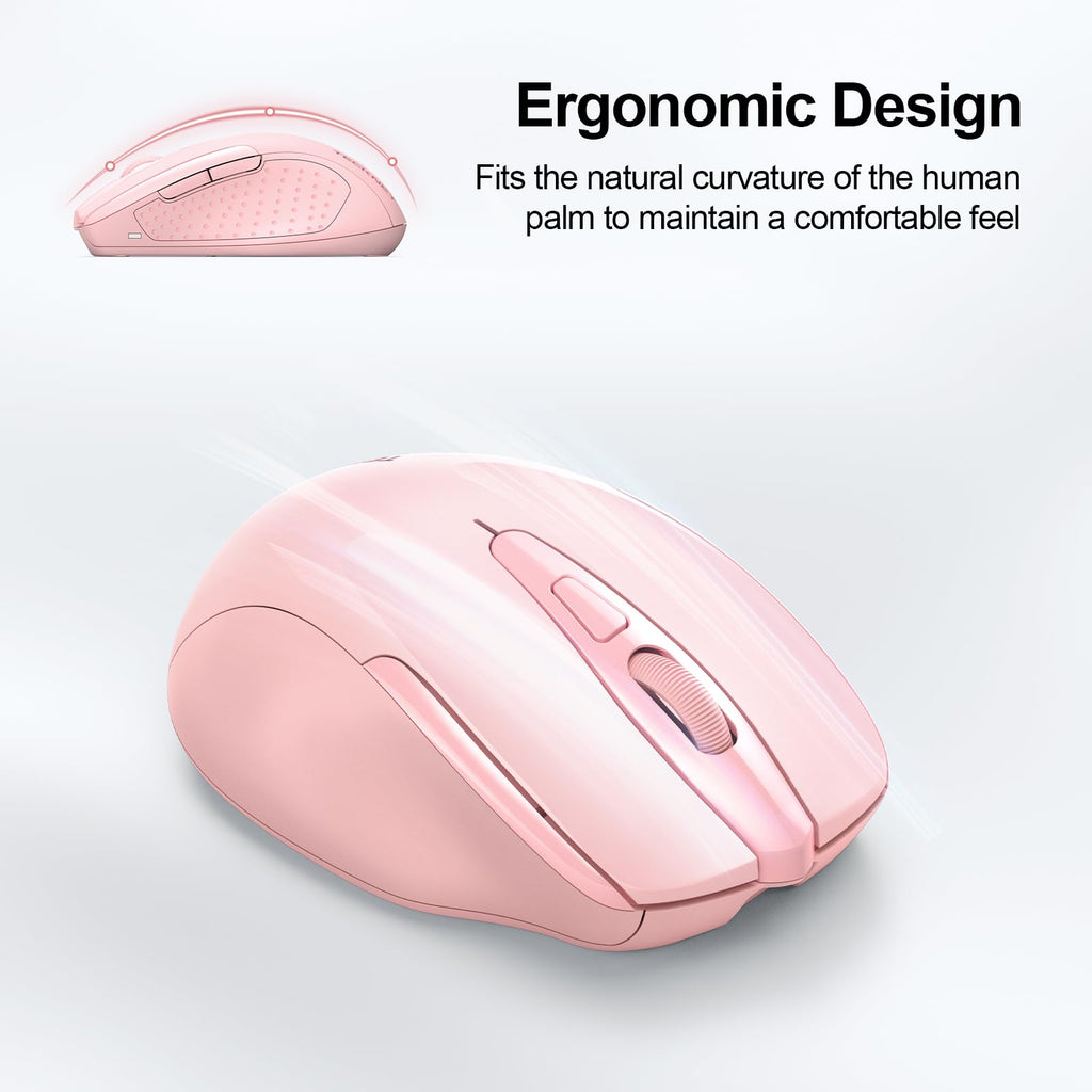 TECKNET Bluetooth Mouse, Wireless Mouse Rechargeable