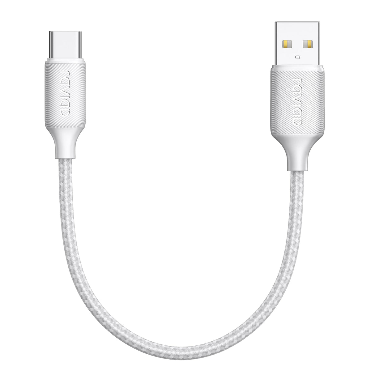 RAVIAD Short USB C Cable 15CM, Type C Charger Cable 3A Fast Charging Nylon Braided USB C Cable for iPhone 17/16/15, Samsung Galaxy S25/S24/S23/S22/S21, Note 10, Huawei P40/P30, Google Pixel -White