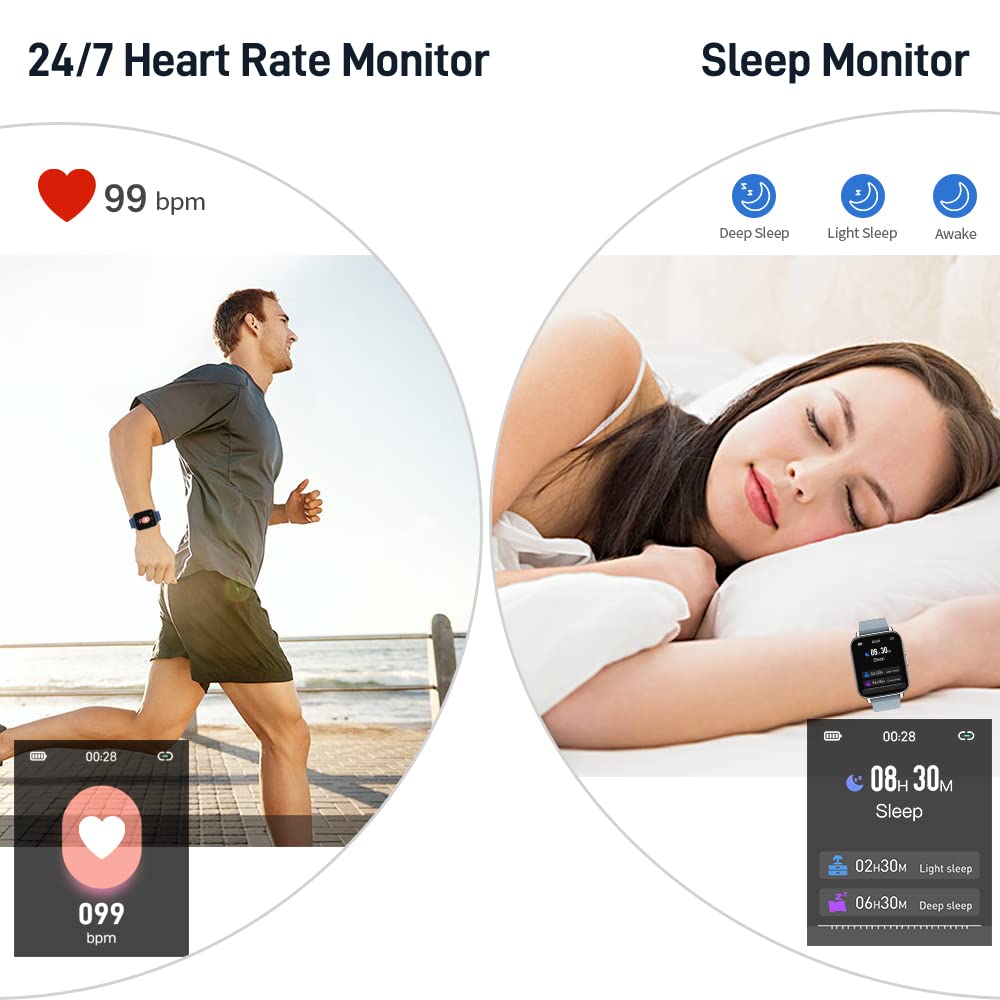 Motast Smart Watch, Fitness Tracker 1.69'' HD for Men Women,