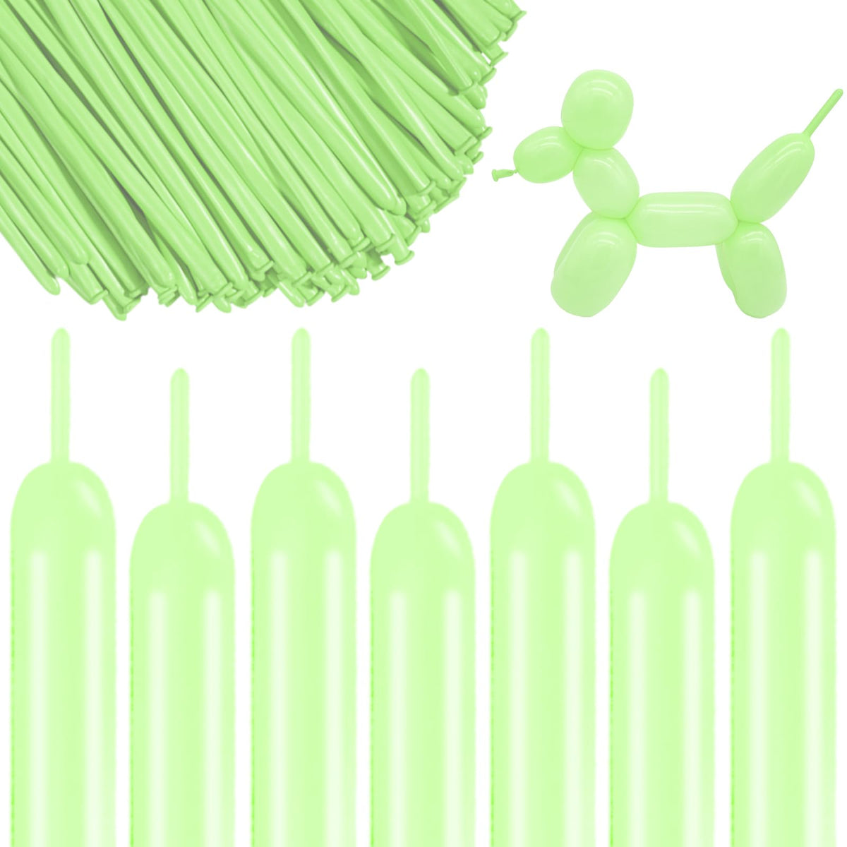 ASIYUHY 260 Balloons Clear Long Balloons 100 Pack Twisting Animal Balloon