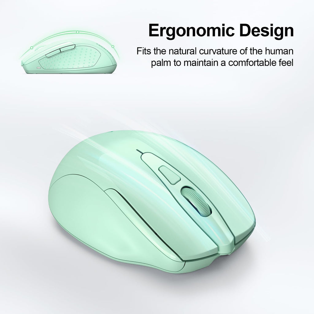 TECKNET Bluetooth Mouse, Wireless Mouse Rechargeable