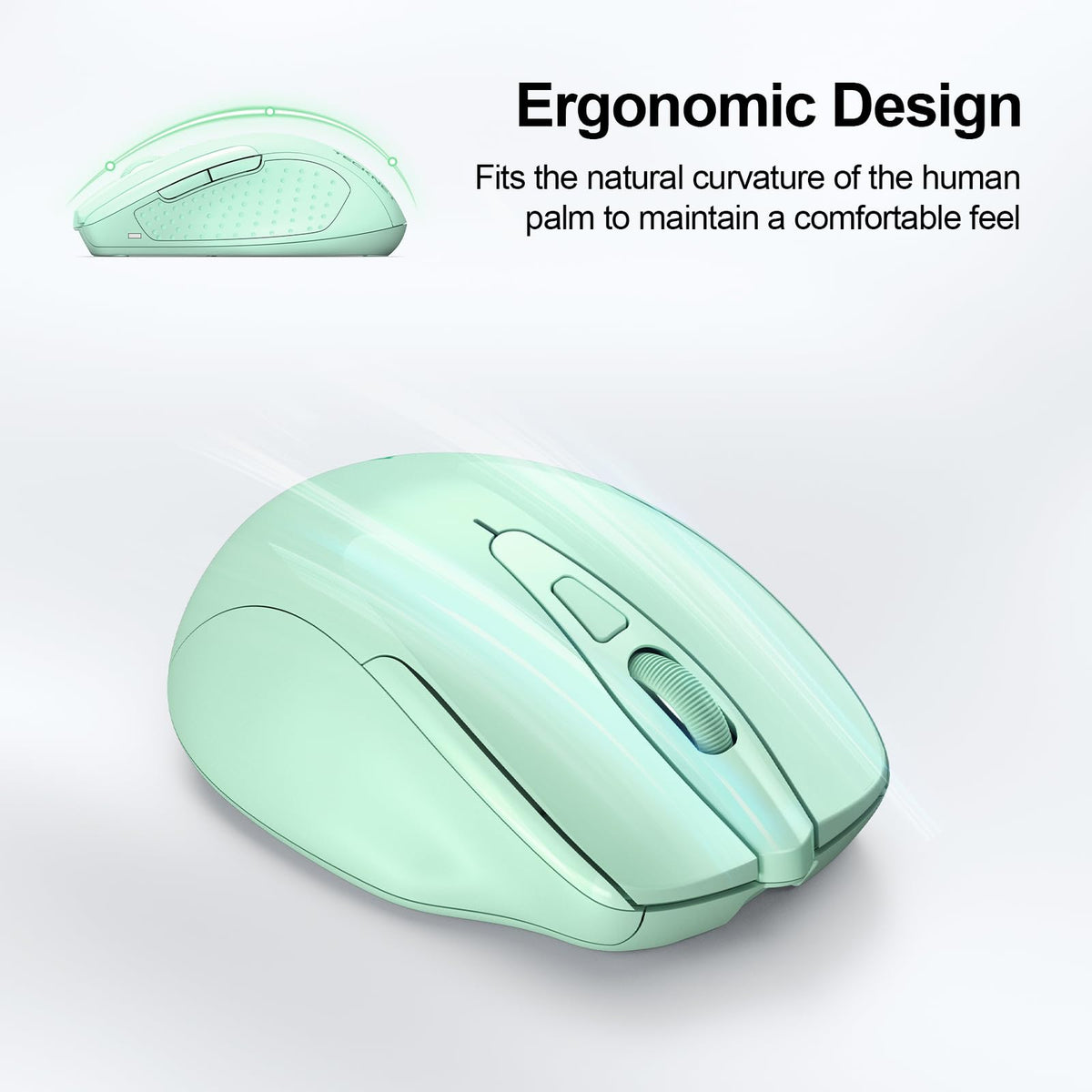 TECKNET Bluetooth Mouse, Wireless Mouse Rechargeable