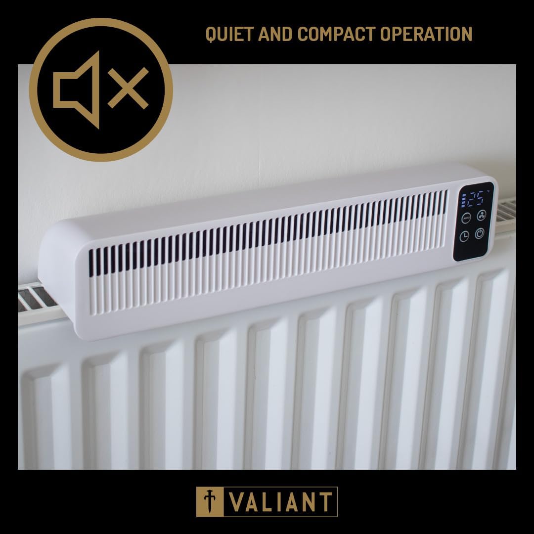 Valiant Radiator Fan – Triple Fan Heat Booster, Quiet, Rechargeable, Magnetic Fit