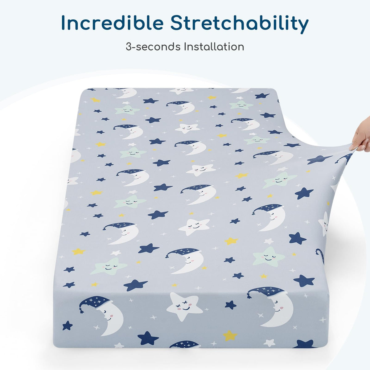 Next to Me Crib Sheets 83x50 cm Fitted 2 Pack Bedside Crib Sheets