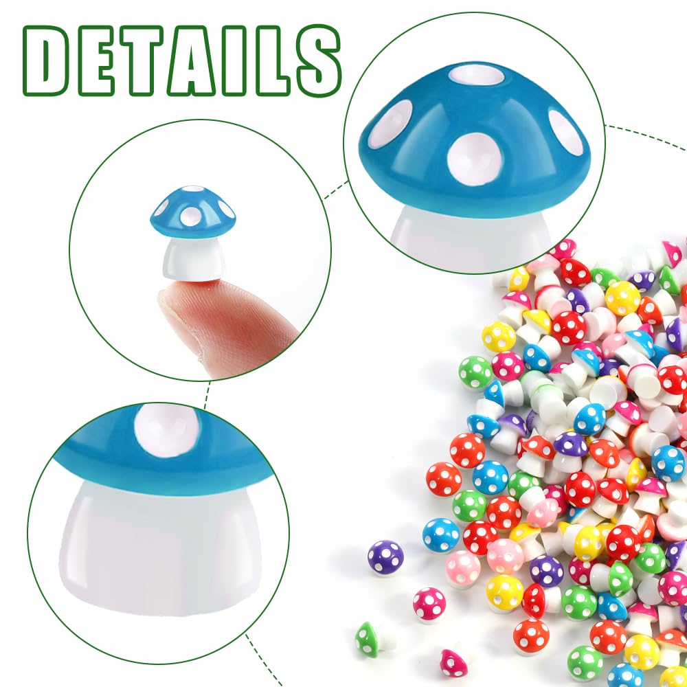 DIYDEC 24pcs Luminous Christmas Mini Resin Tree Figures Toys