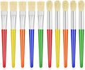 10Pcs Paint Brushes for Kids, Anezus Kids Paint Brushes Toddler Large Chubby Brushes Round and Flat Preschool Painting Brushes for Washable Paint Acrylic Paint