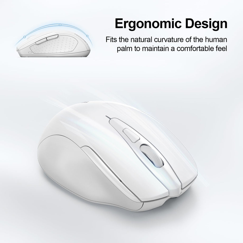TECKNET Bluetooth Mouse, Wireless Mouse Rechargeable