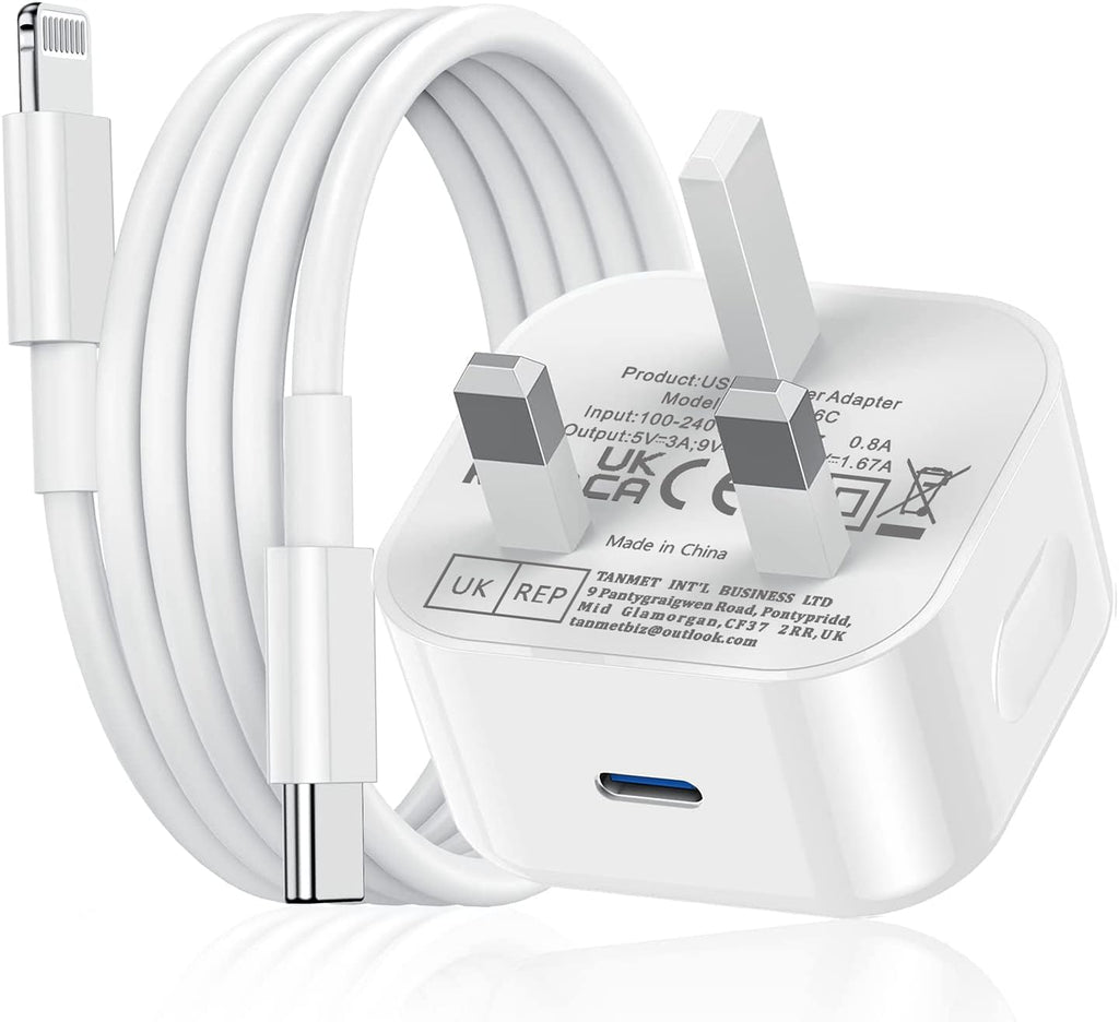 iPad Charger,USB C to Lightning Fast Charging Cable and Plug Charge for Apple Pro 9.7 10.5 12.9 inch 2nd Generation/Air 3rd/Mini 4 5th Gen/i Pad 5th 6th 7th 8th 9th 10.2"(2017-2021)/iPhone 14 13 12 11