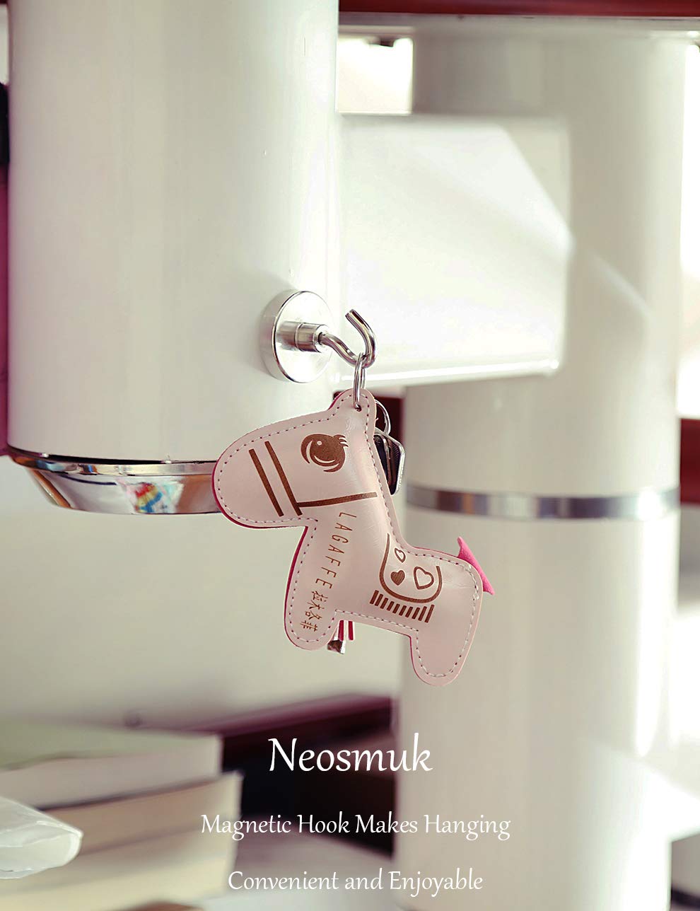 Neosmuk Magnetic Hooks,10kg+ Heavy Duty Cruise Hooks, Silver, 10 Pack