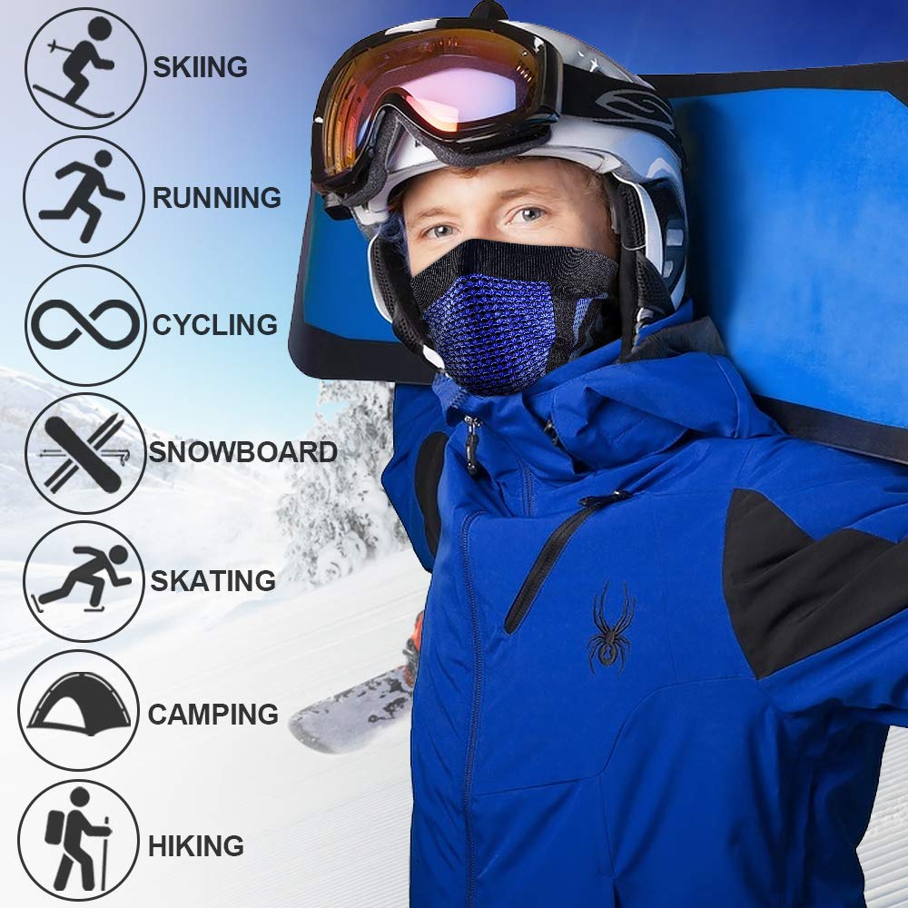 WTACTFUL Winter Neck Warmer Gaiter Windproof Face Mask Balaclava Bandana for Ski Snowboard