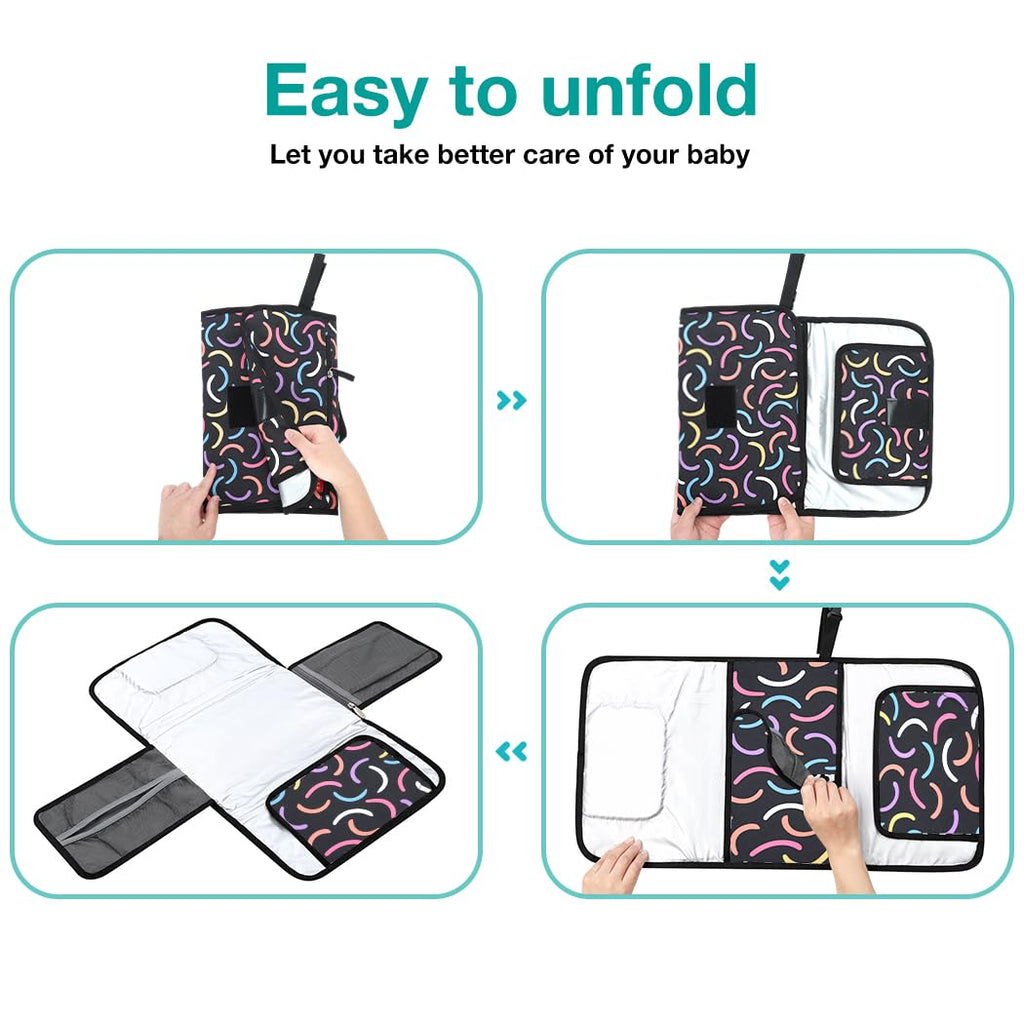 Lekebaby Portable Nappy Changing Mat Travel Baby Change Mat