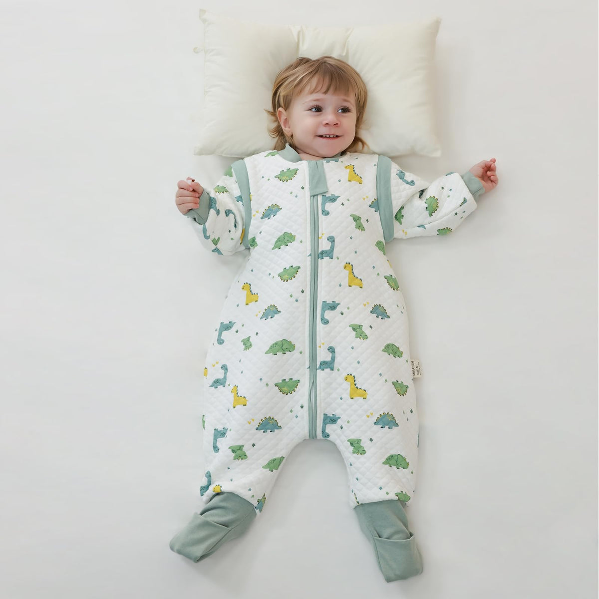 Baby Sleeping Bag with Feet, 2.0 Tog, Removable Sleeves 6-18 months