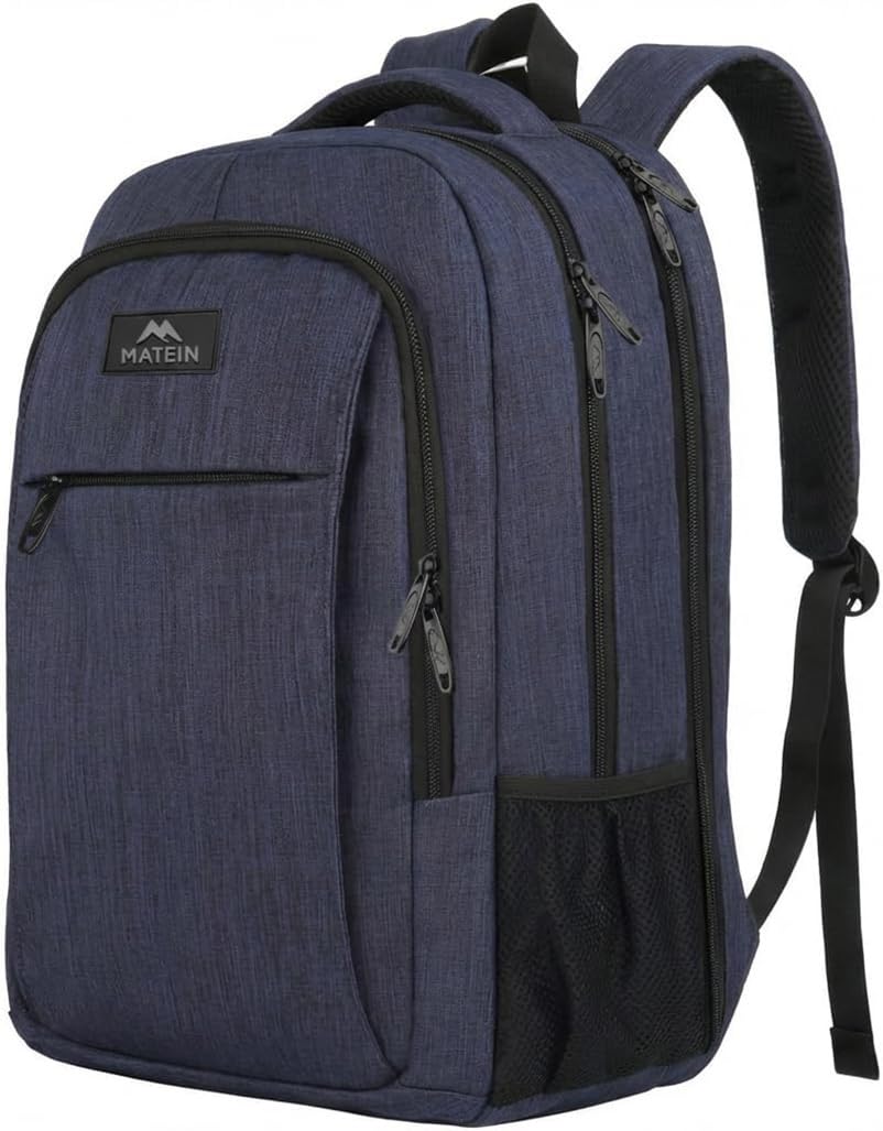 MATEIN Travel Laptop Backpack, Work Bag Lightweight Laptop Bag, Black Blue