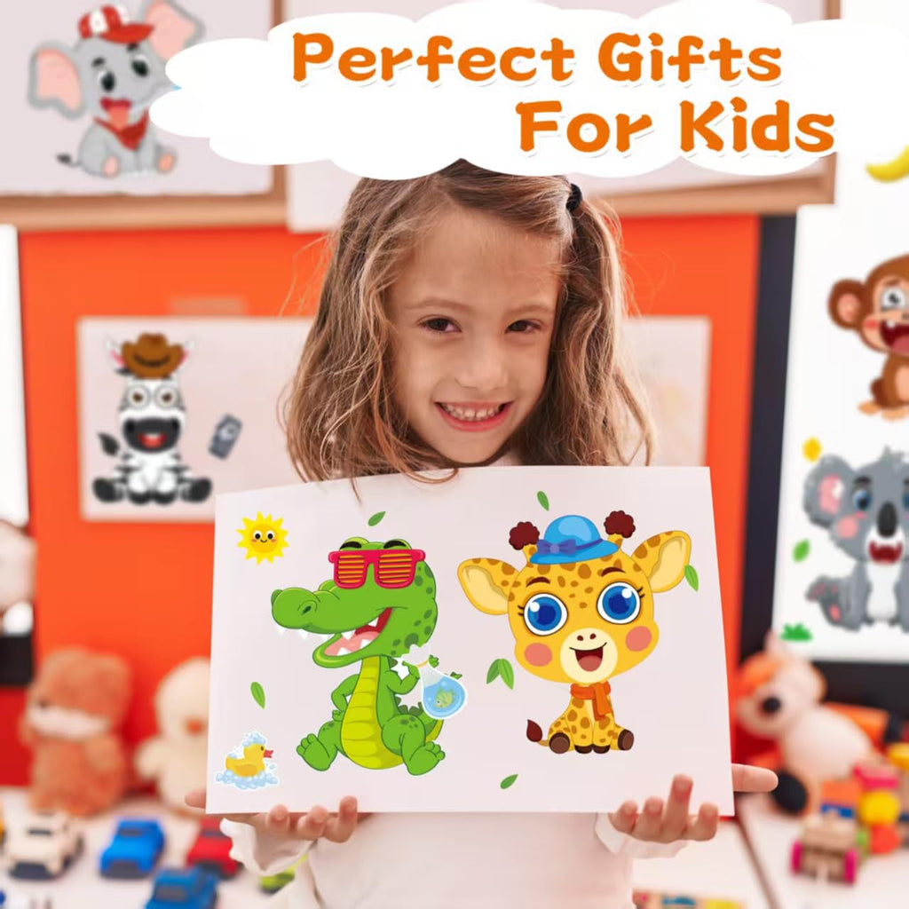 48 Sheets Pumpkin Face Stickers Kids Halloween Party Favors Crafts