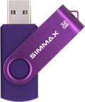 SIMMAX 32GB Memory Stick USB 2.0 Flash Drives Swivel Thumb Drive Pen Drive (32GB Purple)