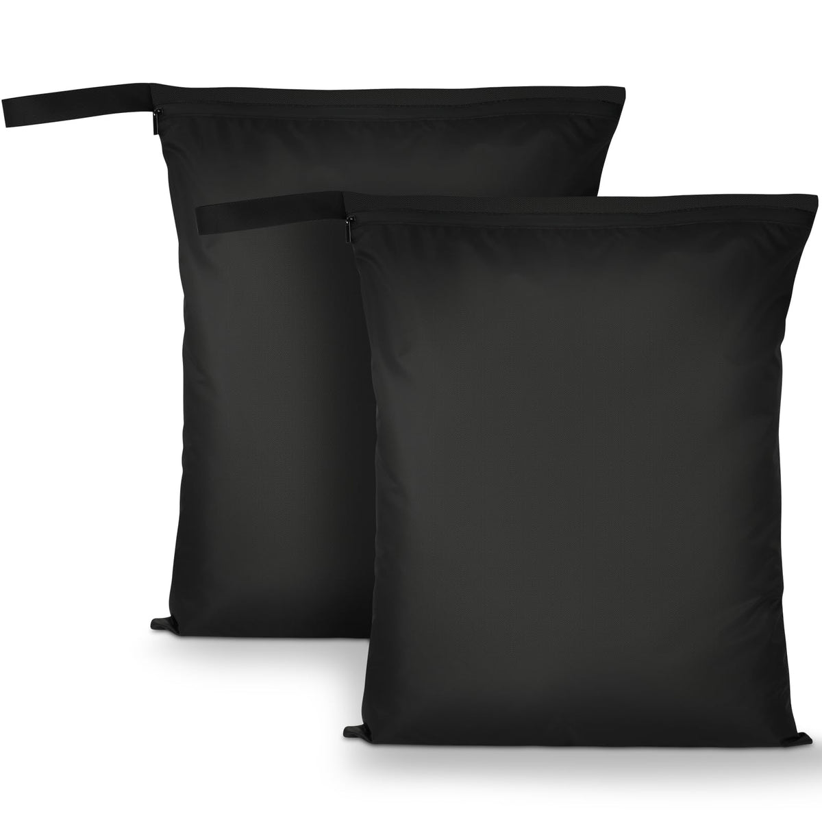 3PCS Wet Bags for Baby Items, Wet Swimsuits, Beach, Camping(Black)