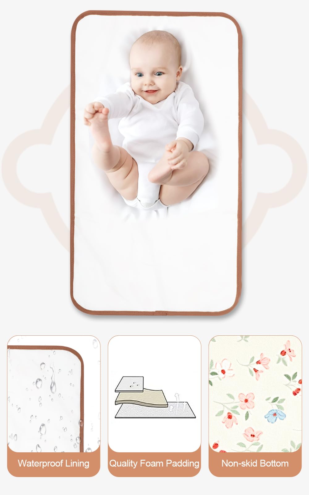 Lekebaby Foldable Baby Changing Mat - Travel & Portable