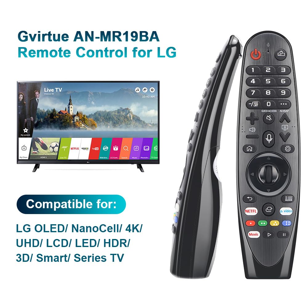 for-LG-Magic-Remote, Gvirtue Solar Voice Remote Control for-LG-Smart TV