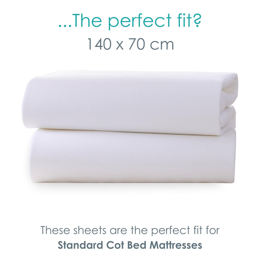 Clair de Lune 2 Pack Jersey Cotton Cot Bed Sheets 70 x 140 cm (Pink)