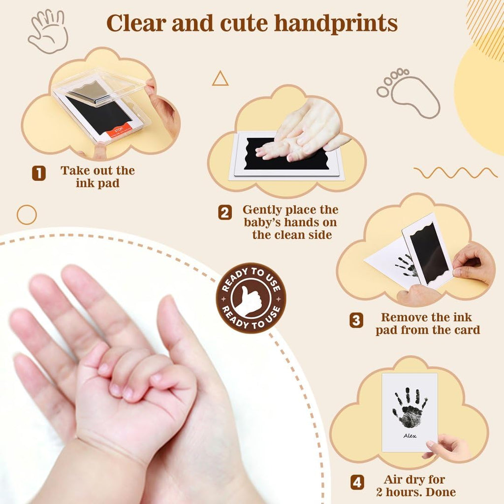 Nabance Baby Footprint Kit & Handprint Kit, Safe for Baby Hands and Feet