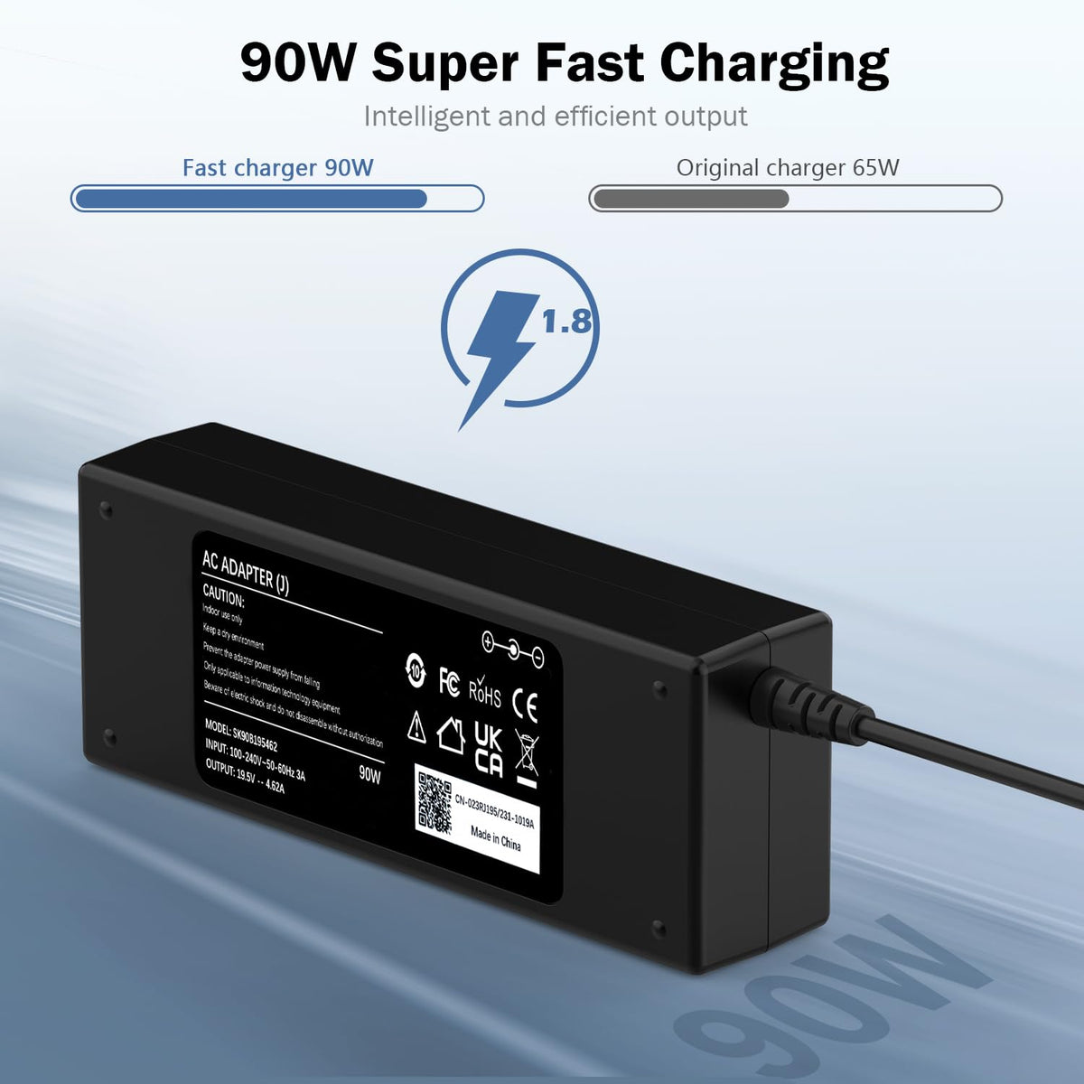 USB C Laptop Charger 45W Compatible with Acer HP Asus Lenovo Chromebook