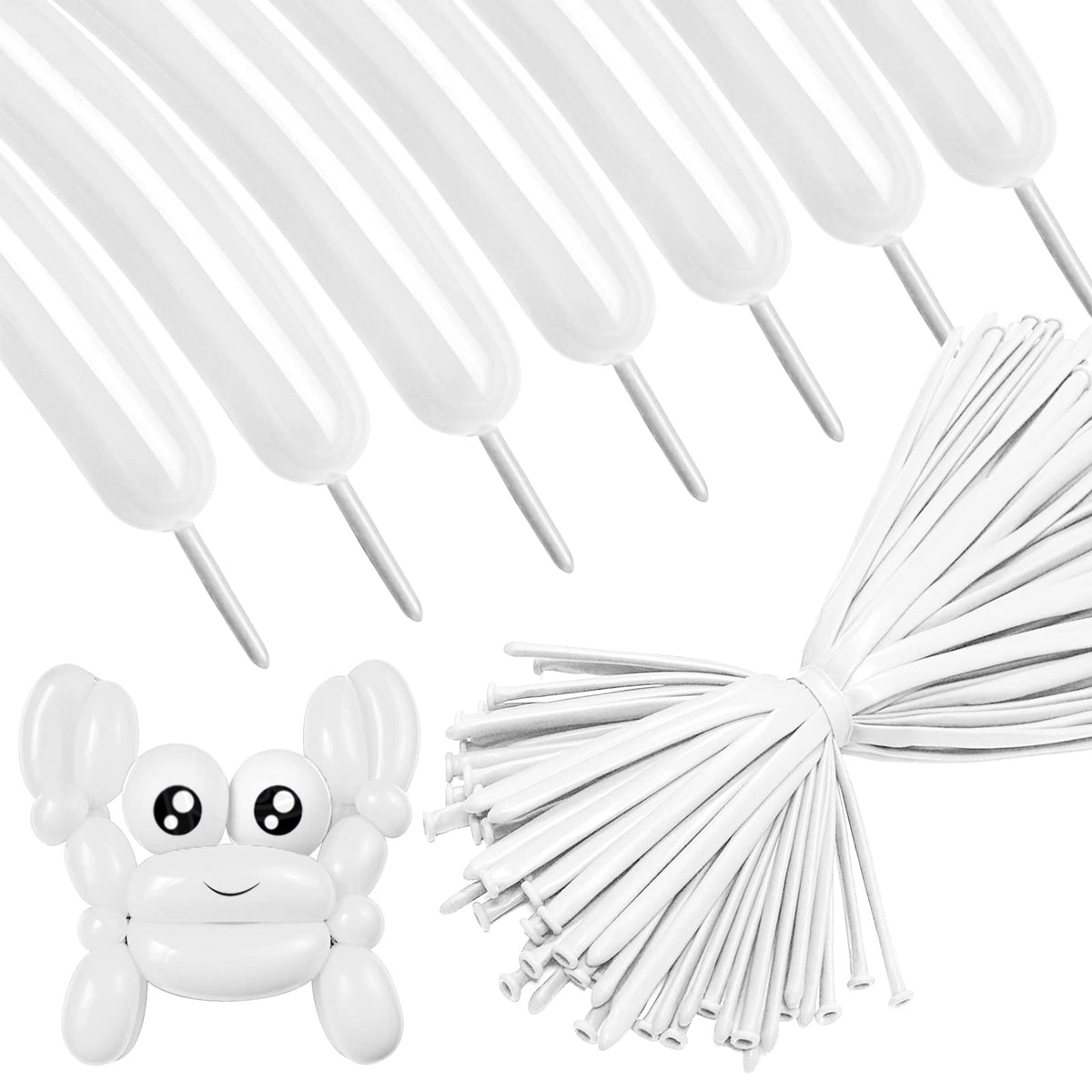 ASIYUHY 260 Balloons Clear Long Balloons 100 Pack Twisting Animal Balloon