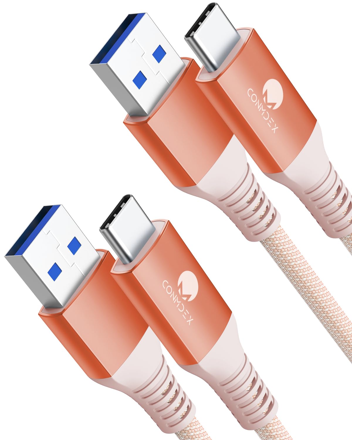 CONMDEX [Upgrade 2Pack USB C Cable UP to 10Gbps USB C 3.1 Gen2 USB A Android Auto Cable 3A Fast Charging Sync Data Transfer Cord for Samsung Galaxy S24/S23/S22/S21 Note 20/10/9/8 Tab S9 Pixel 9-1M