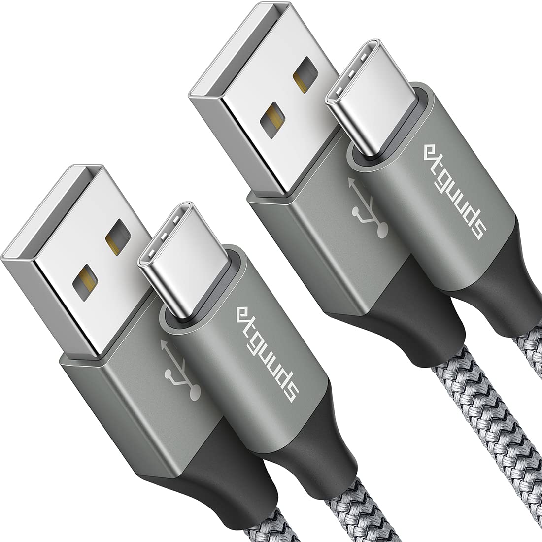 etguuds Extra Short USB C Cable 2Pack 0.15M, USB A to USB C Charger Cable