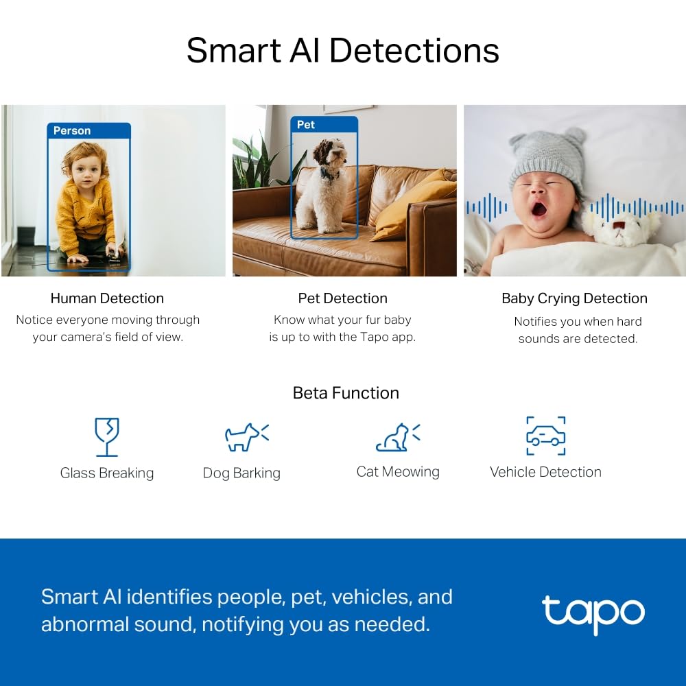 Tapo C211 2K 3MP Pan/Tilt Indoor Security Camera Pet Camera CCTV Camera