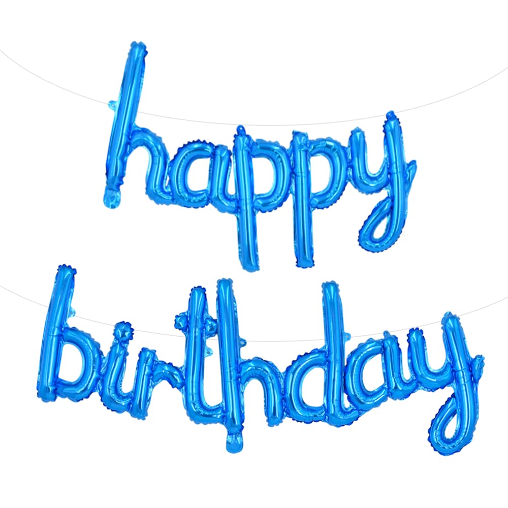 TONIFUL 16 Inch Black Happy Birthday Balloons Banner Decorations for Men