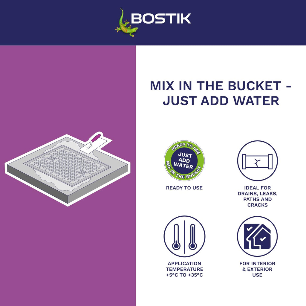 Bostik Rapid Setting Cement 2.5kg - Fast-Setting