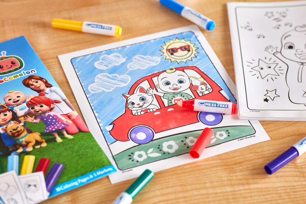 Crayola Bluey Color Wonder Coloring Set, 18 Mess Free Toddler Coloring Pages & 5 Markers, Bluey Activity Set for Kids, Gift for Toddlers, Ages 3+