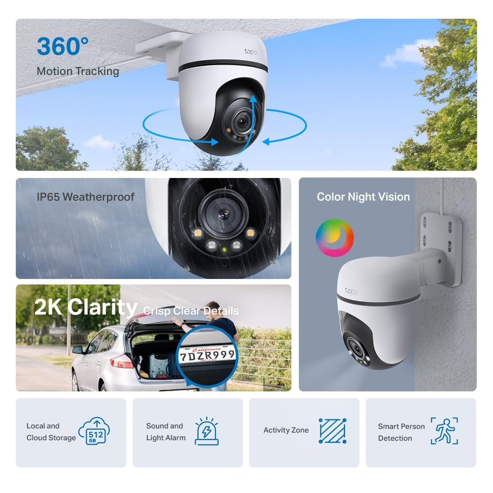 Tapo C530WS 3K 5MP Pan/Tilt Outdoor Security Camera CCTV Camera