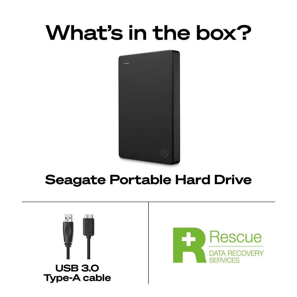 Seagate 5TB Portable Hard Drive | USB 3.0 (STGX5000400)