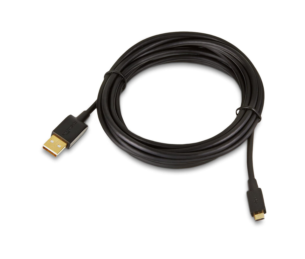 Amazon Basics 5-Pack Micro USB Cable, USB 2.0, 3 m, Black