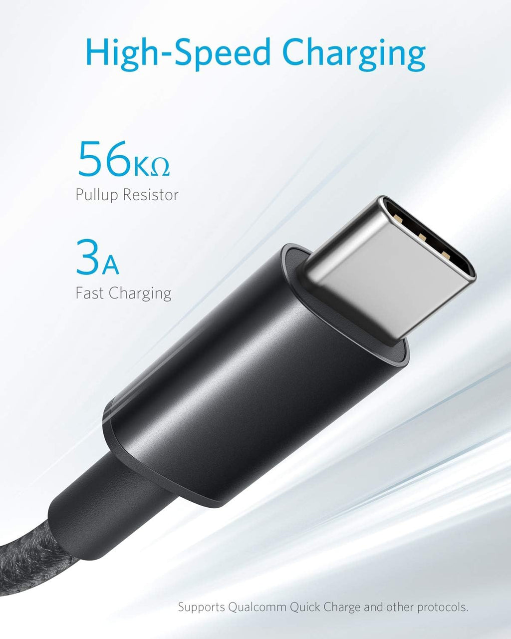 Anker USB C Charger Cable, 2-Pack 6 ft (1.8 m) USB to USB C Cable, USB A to USB C Braided Phone Charger Cable for iPhone 17/16/15, iPad Pro, Samsung Galaxy, and More(Black)
