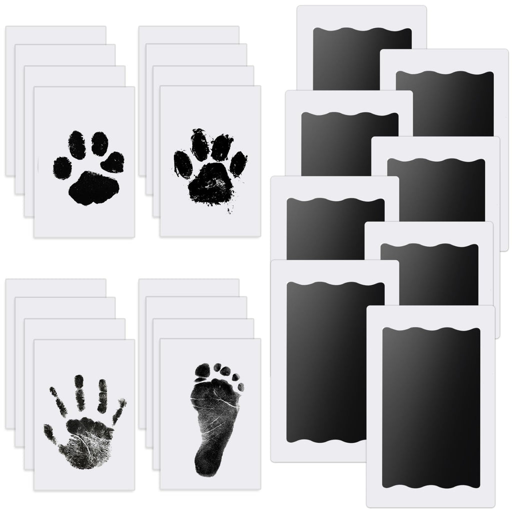 Nabance Baby Hand and Footprint Kit, 3 Inkless Print Pads, 6 Imprint Cards