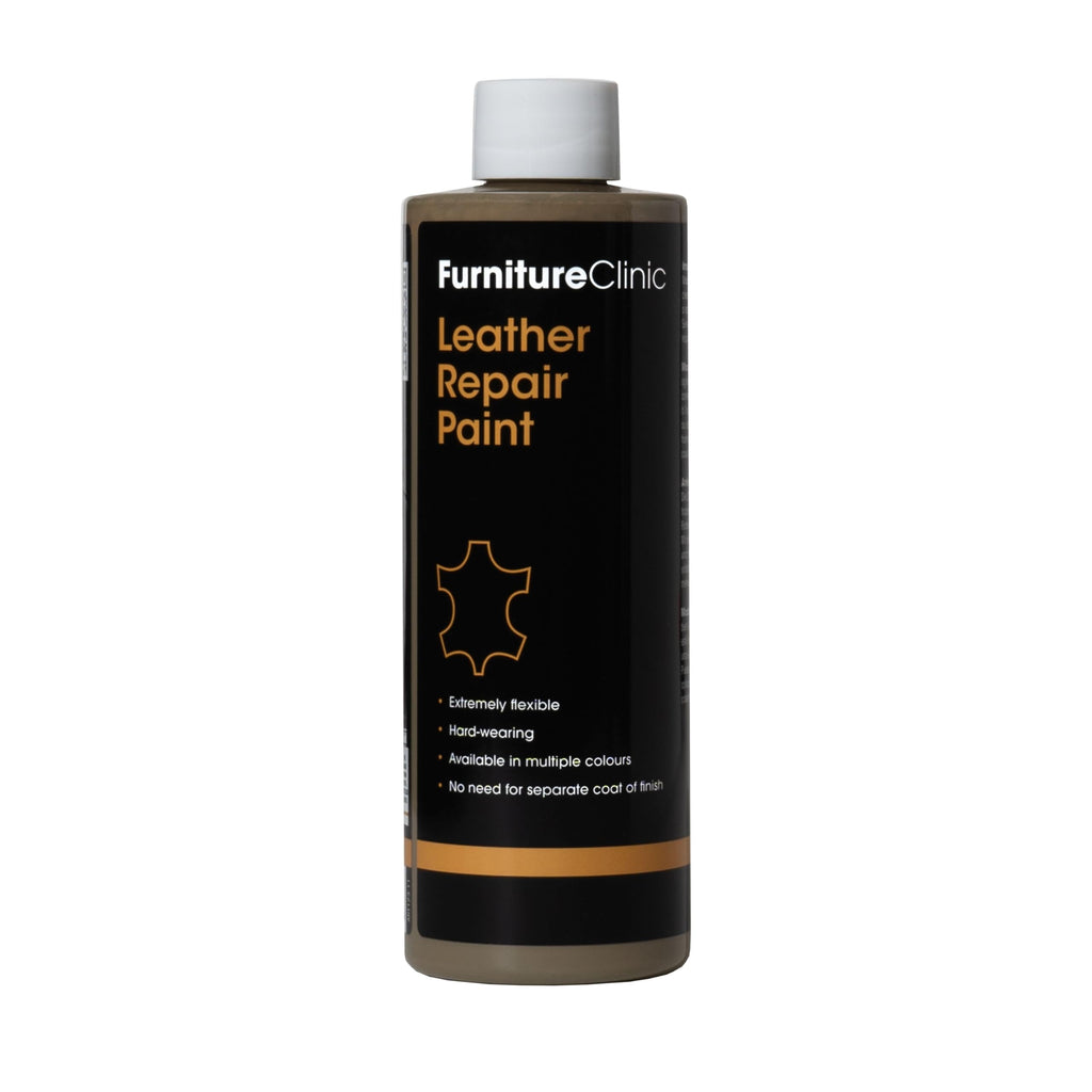 Furniture Clinic Leather Repair Paint & Dye | Self Seal Colourant for Quick and Easy Leather Repair | Suitable for Sofas, Car Seat, Shoes, Handbag, and More - Dark Brown, 250ml